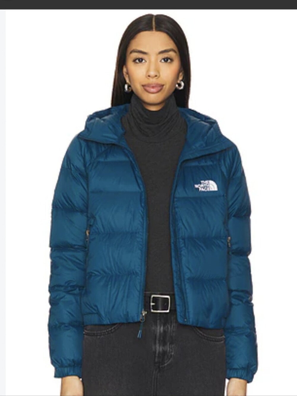 The North Face Navy Hooded Puffer Jacket Hydrenalite 550